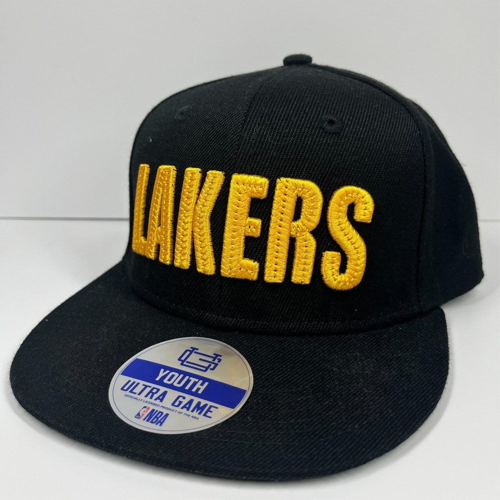 Los Angeles Lakers Youth Size Ultra Game Bricked Cap Hat Adjustable Snapback NBA